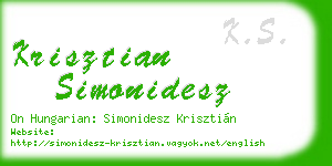 krisztian simonidesz business card