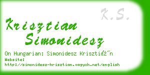 krisztian simonidesz business card